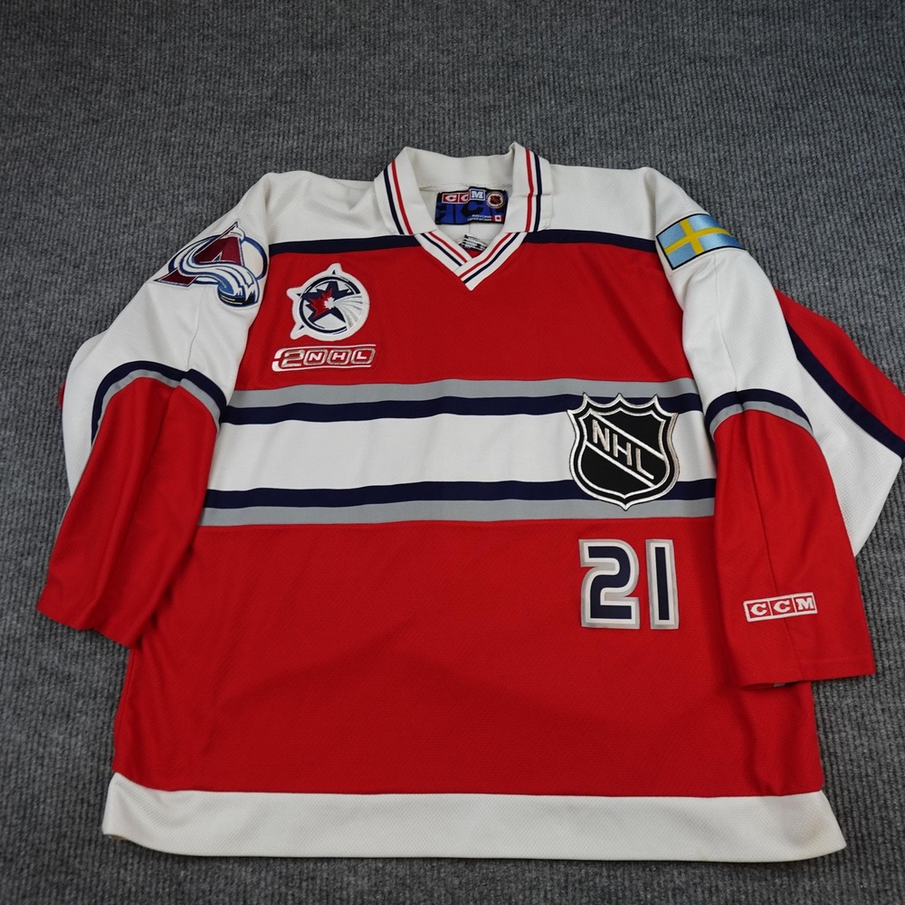 Vintage CCM NHL Colorado Avalanche Peter Forsberg 21 2000 All Star Jersey 2XL